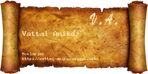 Vattai Anikó névjegykártya